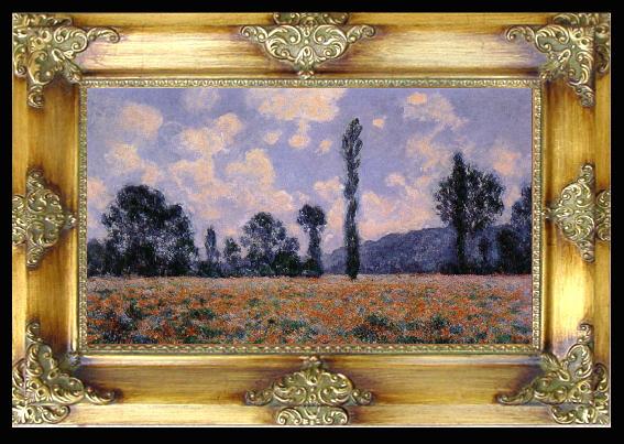 framed  Claude Monet Field of Poppies, Ta039